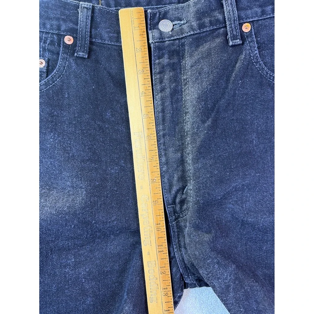 Vintage Levi's 505 Regular Fit Straight Leg Jeans Mens 36x30 Black Denim Y2K '01